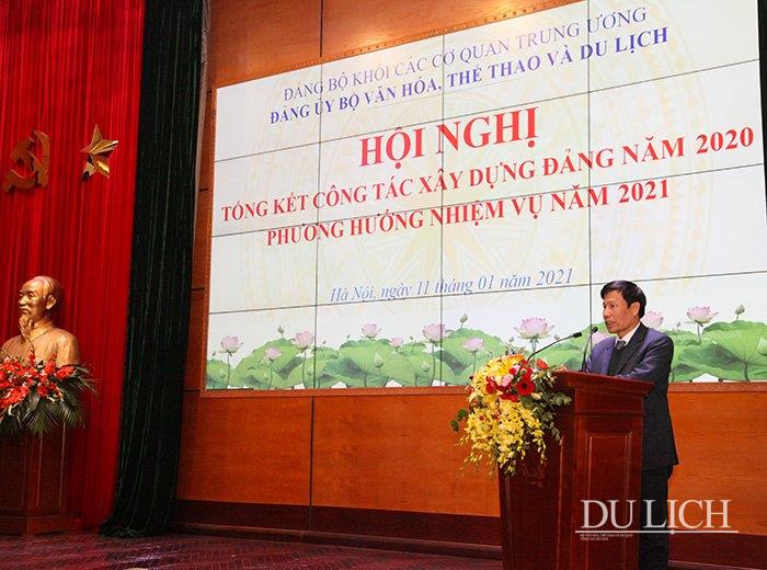 Bí thư Ban cán sự, Bộ trưởng Bộ VHTTDL Nguyễn Ngọc Thiện phát biểu chỉ đạo
